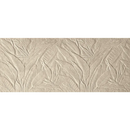Textured Nobu Grey wandtegel Litia 50x120 Rett met bladeren in beige patroon