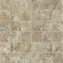 Nobu Slate Macro mosaico 5x5 met beige en grijze tegelstructuur in vierkant patroon