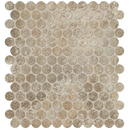 Beige penny round mosaic tile in een cirkelvorm voor Nobu Slate round