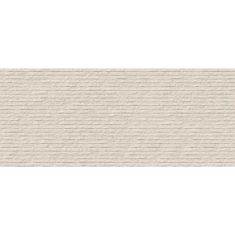 Textured beige wandtegel row 50x120 rett met horizontale strepen voor stijlvolle muren