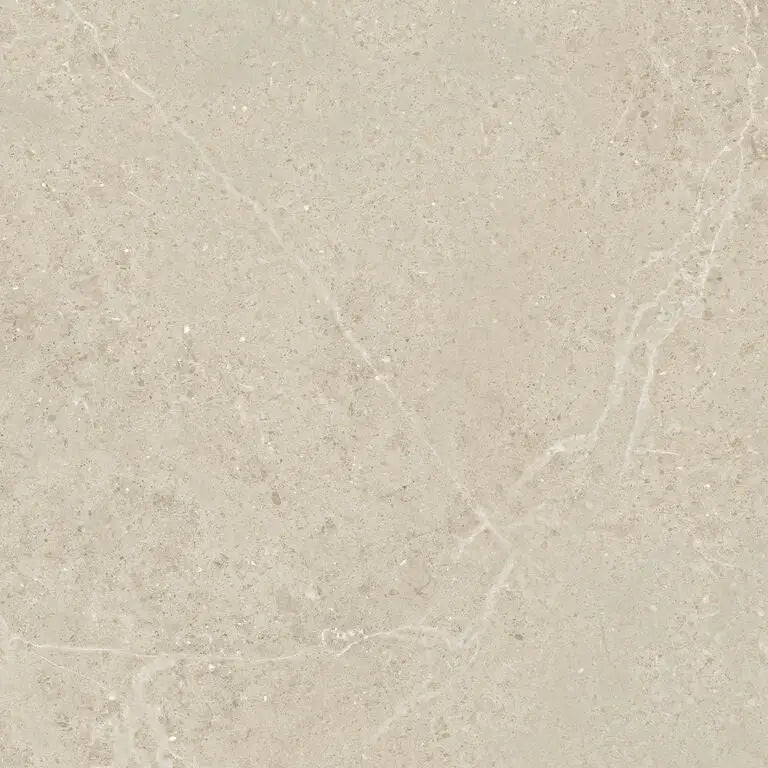 Beige marmeren oppervlak met subtiele witte aders van Norwich Sand 60x60 Rett