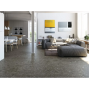 Moderne grijze sectionele bank met pluche kussens, Nover Black 80x160 Rett