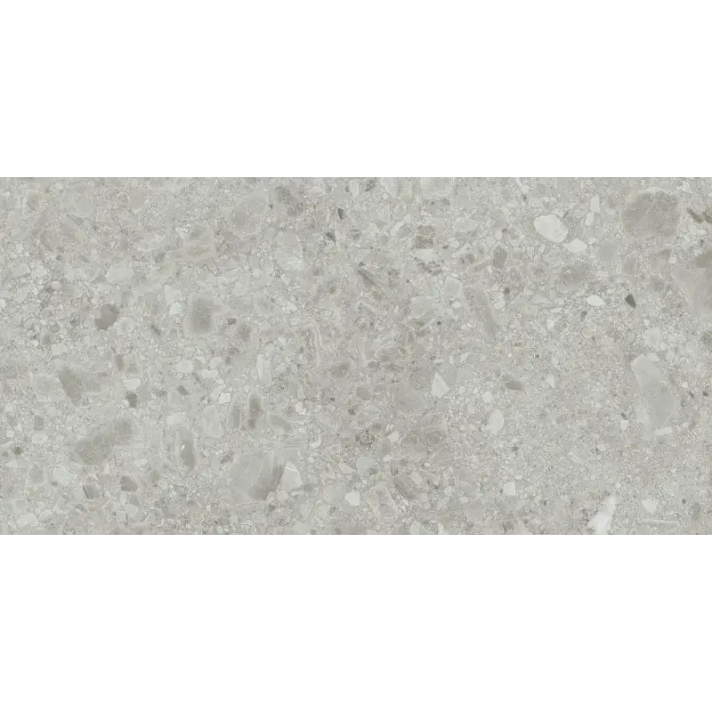 Grijs terrazzo met vlekken op Nover Steel 60x120 rett oppervlakte