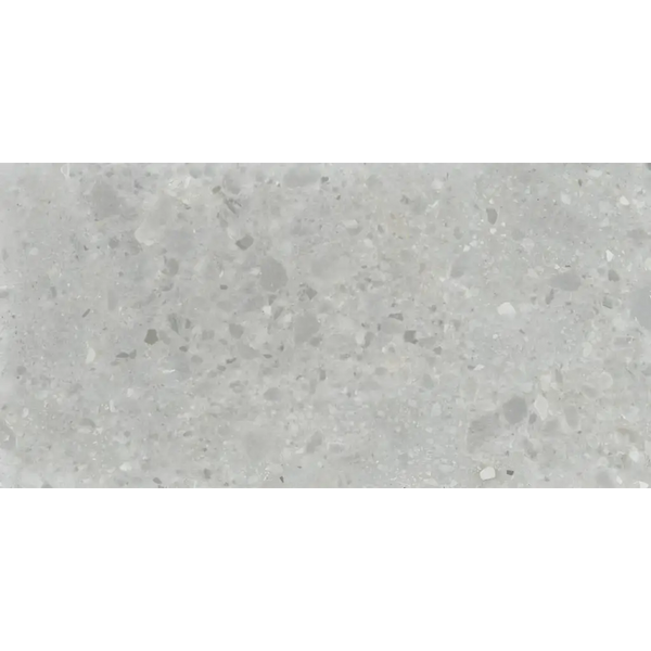 Grey speckled concrete met terrazzo-achtig patroon van Nover Steel 80x160 rett