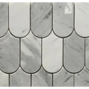 Nowie Carrara marble mozaïek tegels in visgraat patroon voor mooie interieuraccenten