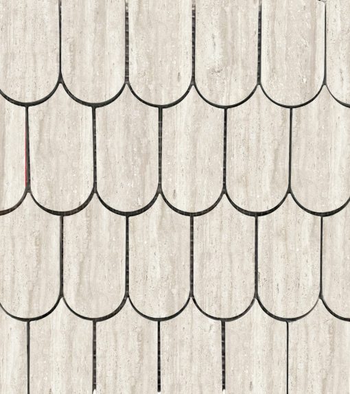 Nowie Travertin vloertegels met gestructureerde lichte rooftegels met geprofileerde rand