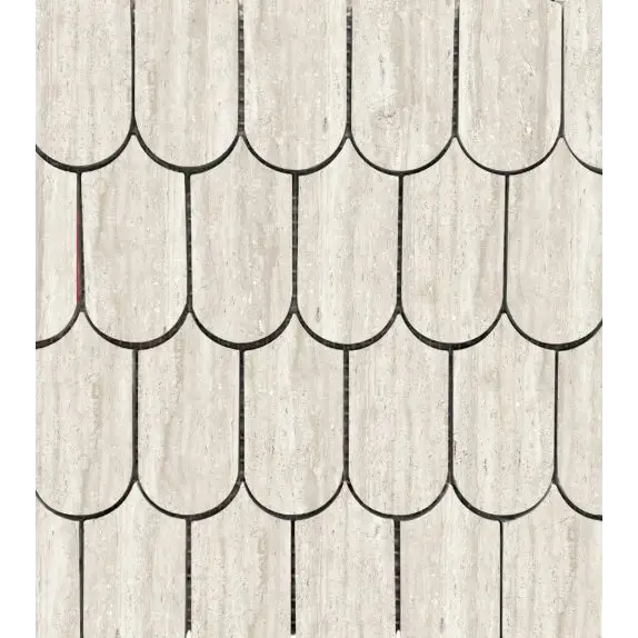 Nowie Travertin vloertegels met gestructureerde lichte rooftegels met geprofileerde rand