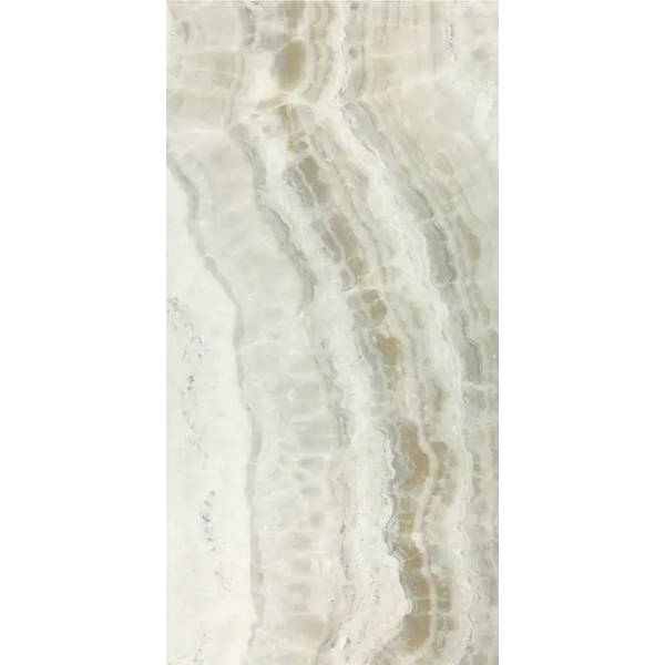 Oniks White vloertegels 60x120 cm met grijze adering en natuurlijke patronen