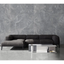 Moderne L-vormige donkergrijze bank Onyx Ek grijs met slanke poten