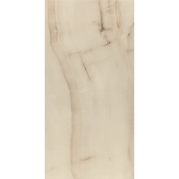 Opal Bone glanzende marmeren tegel met zwarte aderen en luxe uitstraling