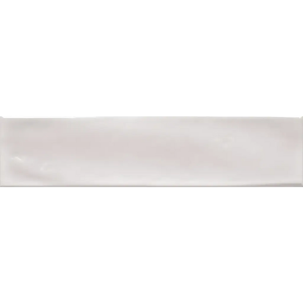 Glanzende witte keramische tegel opal white glans 7,5x30 voor een moderne uitstraling