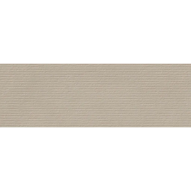 Beige origin cream trace wandtegel 40x120 rett met horizontaal geribbeld reliëf voor wanddecoratie