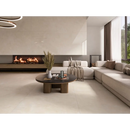 Modern minimalistische orion marfil 120x120 koffietafel met donker mat bovenblad en stevige houten poten