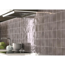 Glanzende grijze keramische wandtegels met subtiel patroon - Oud Hollandse Witjes Grijs 13x13