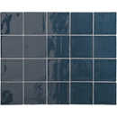 Glanzende blauw-grijze Oud Hollandse witjes Marine 13x13 met een verweerd oppervlak