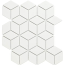 Witte matte keramische hexagonale mozaïektegel PACU140 White Matt voor stijlvolle muren