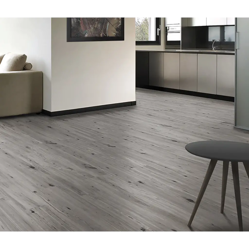 Grey wood-look flooring met verweerd uiterlijk, Padouk Grey 20x120 rett