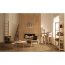 Moderne houten lounge stoel met donker gestoffeerde kussens, Padouk Nut 30x160