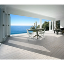 Moderne witte eettafel met ronde tafel en twee stoelen, Padouk Wit 30x120 rett