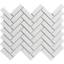 Witte keramische mozaïek tegels in herringbone patroon voor PAHG100 Extra Wit Glossy