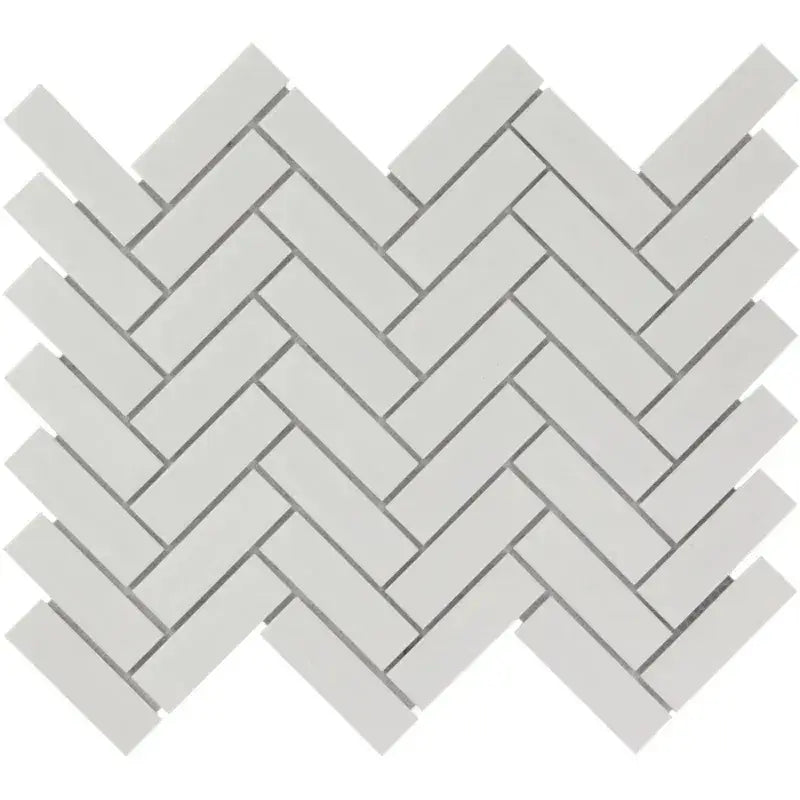 Witte matt herringbone mozaïek tegel voor PAHM140 White Matt en PAHM140 White