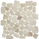 Palladiana Onix 30x30 cm met witte rivierstenen in een mozaïekpatroon