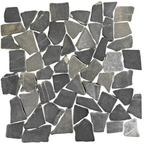 Mosaic van onregelmatige grijze stenen in Palladiana Silva Grey 30x30 cm