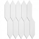 Witte picket fencepanelen in geometrisch patroon voor PAPIC12 White Glossy