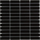 PARG915 Black Glossy mosaïek tegels met lichtgrijze voeg voor stijlvolle muren