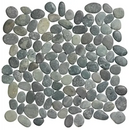 Smooth grijze rivierstenen in mozaïekpatroon voor Pebbles Antraciet 30x30 cm