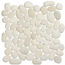 Mosaic van gladde witte rivierstenen in Pebbles White 30x30 cm