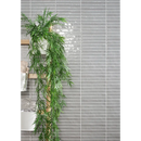 Grijze metro mozaiektegel Pencil Kromo Ash 35x35cm met glanzende afwerking