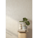 Witte verticale lat mozaïektegel Pencil Kromo Bone 35x35cm