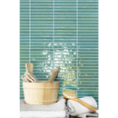 Lichte groene rechthoekige Pencil Kromo Sage mozaiektegel 35x35cm met witte voeg