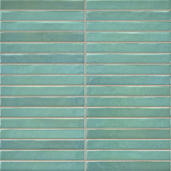 Pencil Kromo Sage mozaiektegel 35x35cm met turquoise tegels