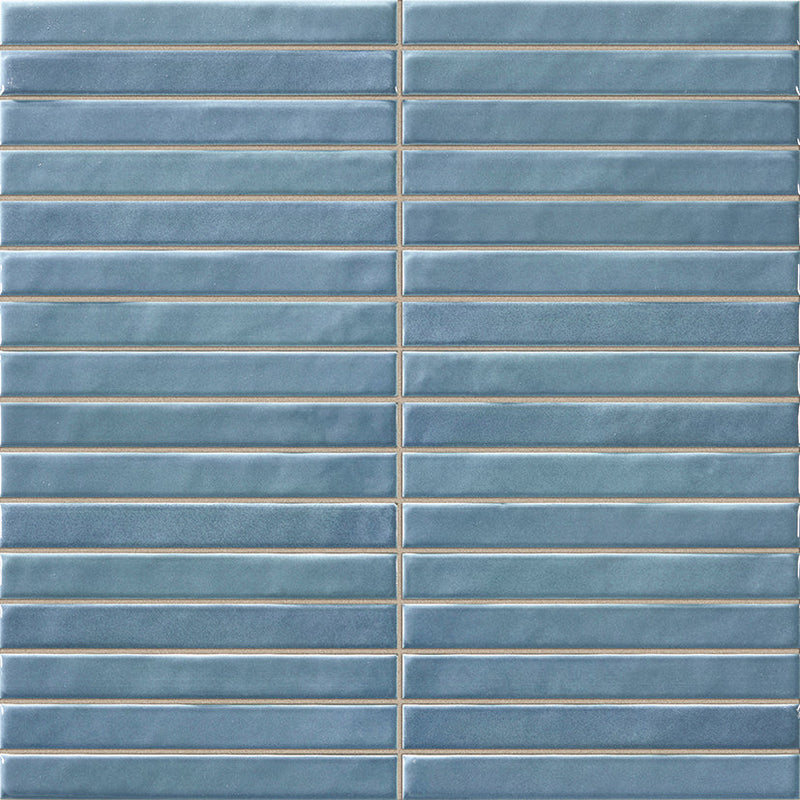 Pencil Kromo Teal mozaiektegel 35x35cm