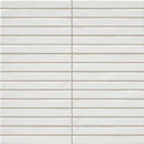 Witte mozaïektegel 35x35cm Pencil Kromo White met staggered subway patroon