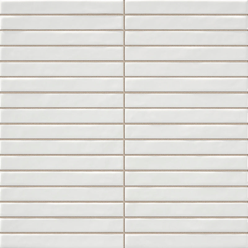 Pencil Kromo White mozaiektegel 35x35cm