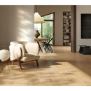 Lounge chair in cream with wooden legs, perfect for your Plein Air Beige 20x120 rett decor