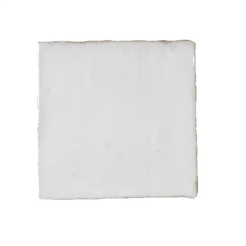 Witte vierkante stof met ruwe randen, perfect voor Porto 10x10cm vloertegels