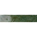 Groene keramische tegel Potters Forest 5x25 met glanzende, gemêleerde afwerking