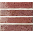 Glanzende roodbruine keramische tegel uit de Potters serie met handgemaakt uiterlijk