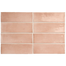 Pink rectangular keramische tegels in een subway-patroon van Premium Koko Orchard