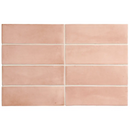 Premium Koko Orchard Pink 5x15 mat with pink tiles and white grout in grid pattern