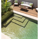 Zwemmen in de Premium Koko Verd met geometrische ondertrappen en mozaïekpatroon