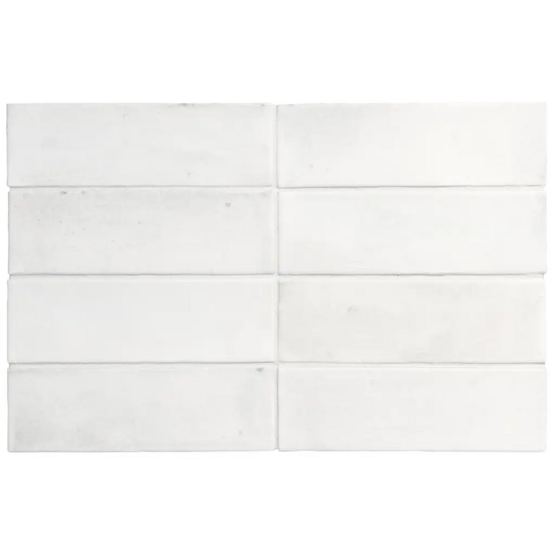 Premium Koko White 5x15 mat met horizontale vouwlijnen op wit papier