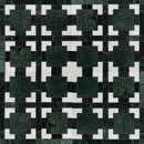 Donkergroene quara 30x30 vloertegels van marmer met witte en zwarte accenten in geometrisch patroon