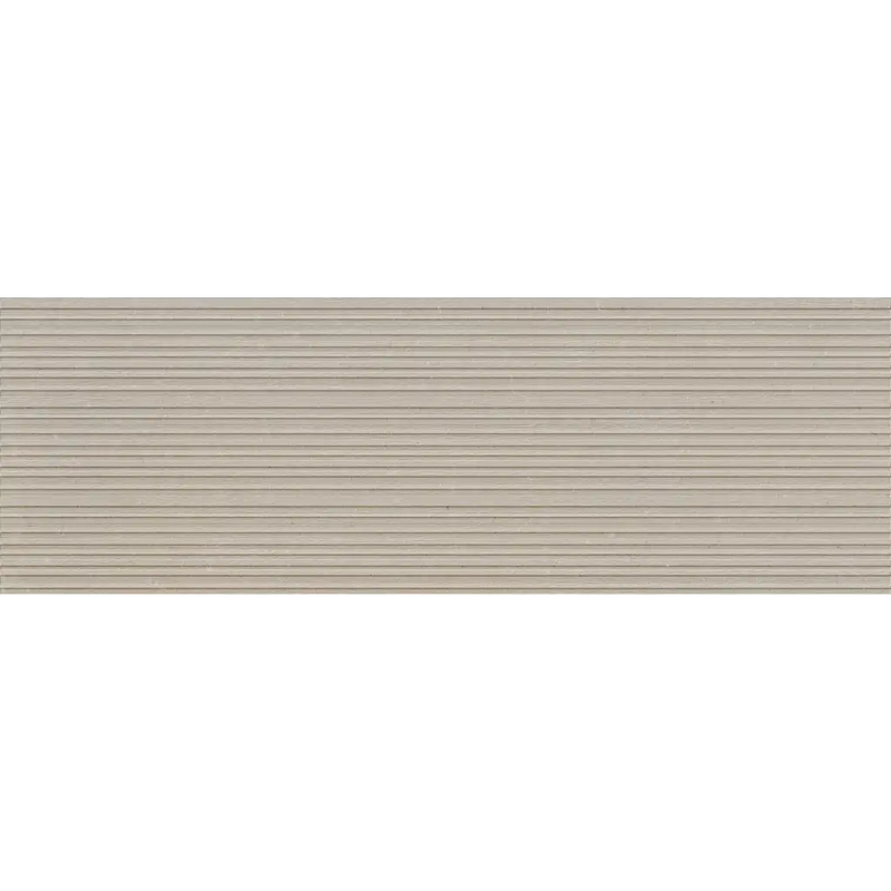 Beige rift bone duct decor wandtegel 30x90 rett met horizontale geribbelde textuur voor muurdecoratie