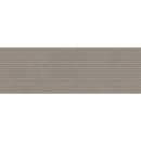 Grijze rift greige duct wandtegel 30x90 met horizontale ribbels en textuur voor moderne duct decor