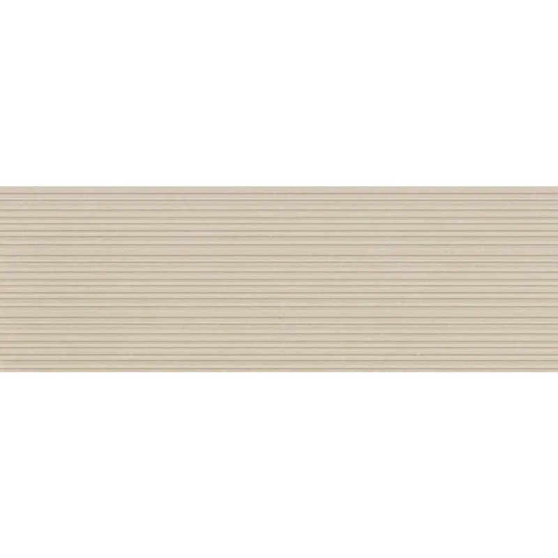 Beige rift ivory duct decor wandtegel 30x90 met horizontale geribbelde textuur voor wandbekleding